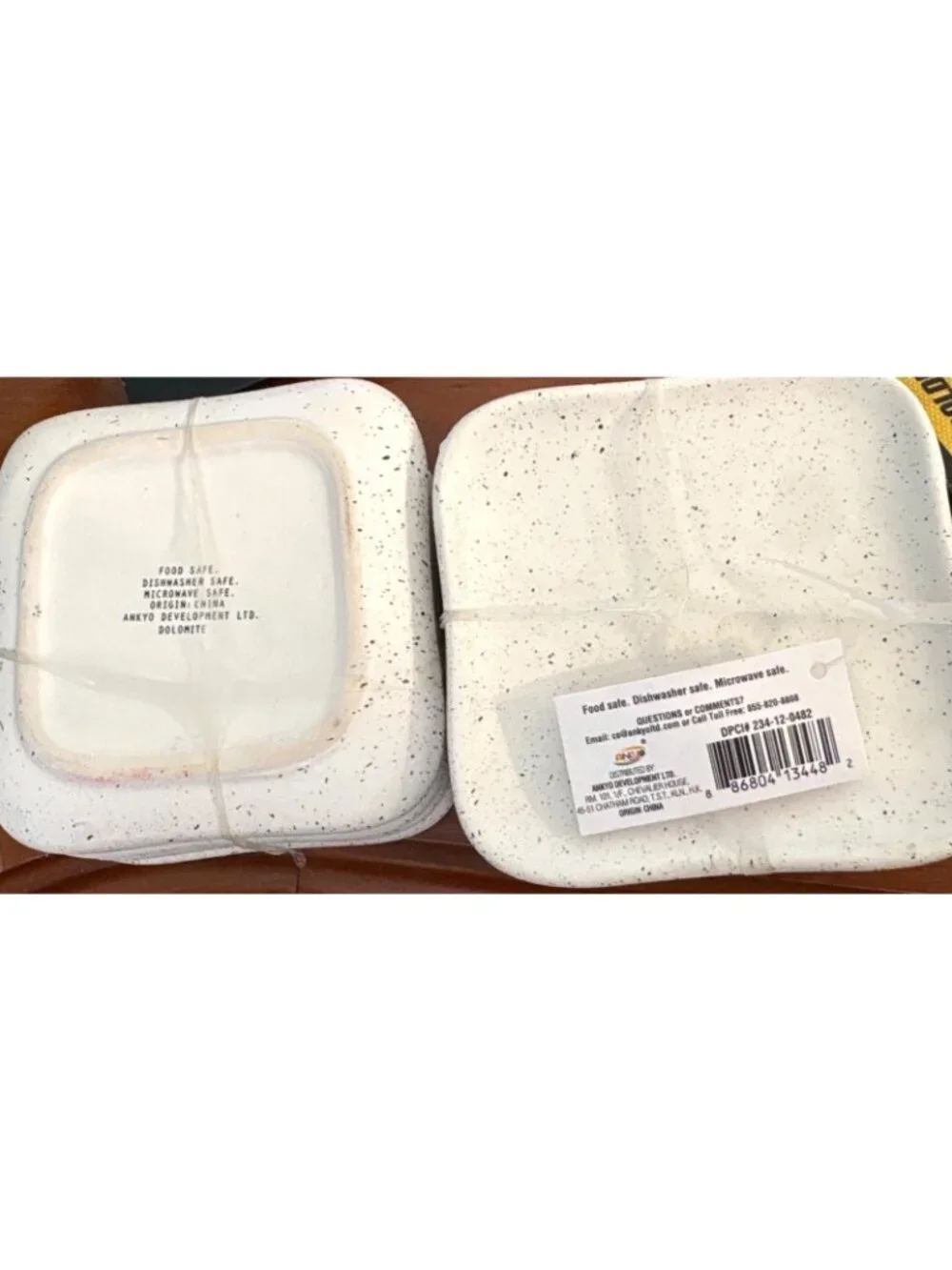 Ankyo Development Speckled Ceramic Set 4 Plates Food Safe Sturdy Everyday RARE
